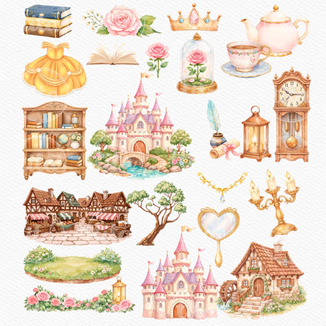 Kit Digital Princesas Era uma Vez Arquivos em Png 10