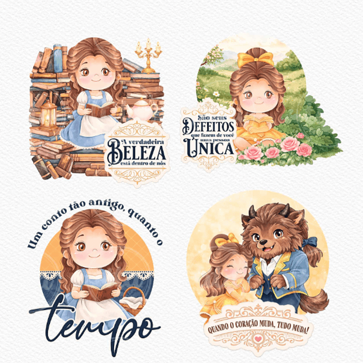 Kit Digital Princesas Era uma Vez Arquivos em Png 11
