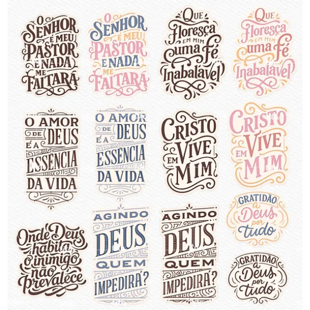 Kit Digital Tempo de Fé Aquarelado Arquivos em Png  6
