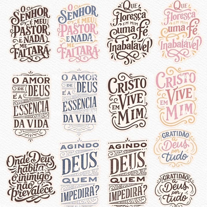 Kit Digital Tempo de Fé Aquarelado Arquivos em Png  6