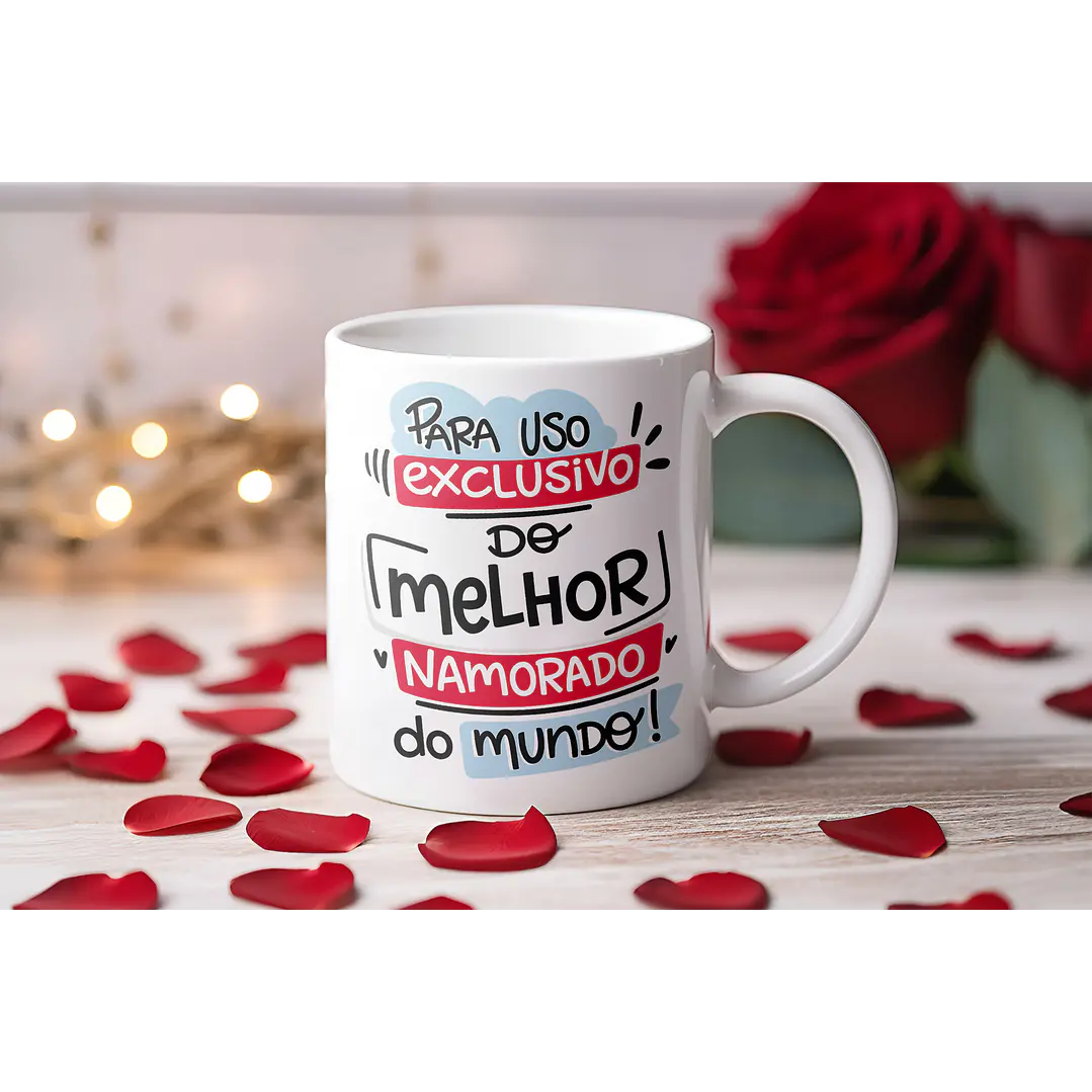 Arte Caneca Para uso exclusivo do melhor Namorado do Mundo em Png 1