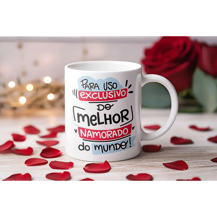 Arte Caneca Para uso exclusivo do melhor Namorado do Mundo em Png 1