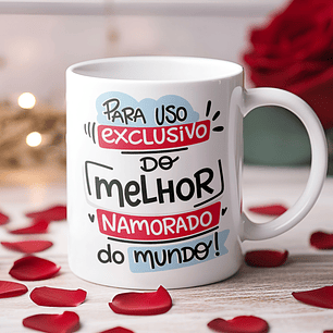 Arte Caneca Para uso exclusivo do melhor Namorado do Mundo em Png