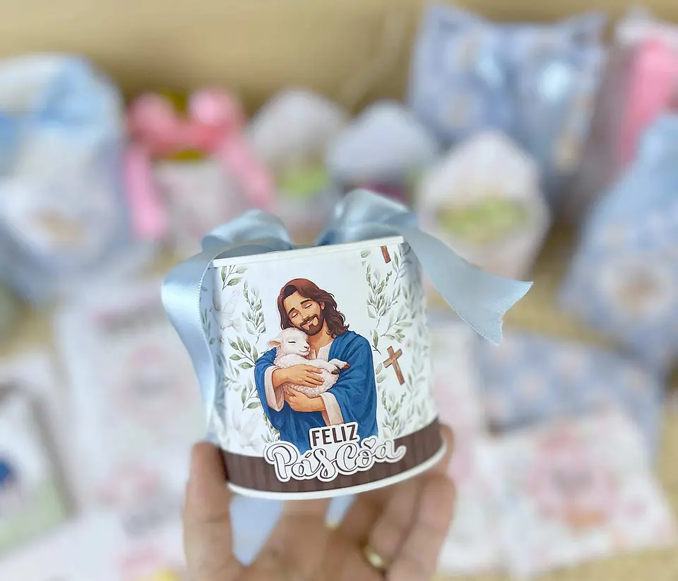 Kit Digital Mega combo Páscoa Cristã e Coelhinhos e Printables Aquarelado Arquivos em Png 5