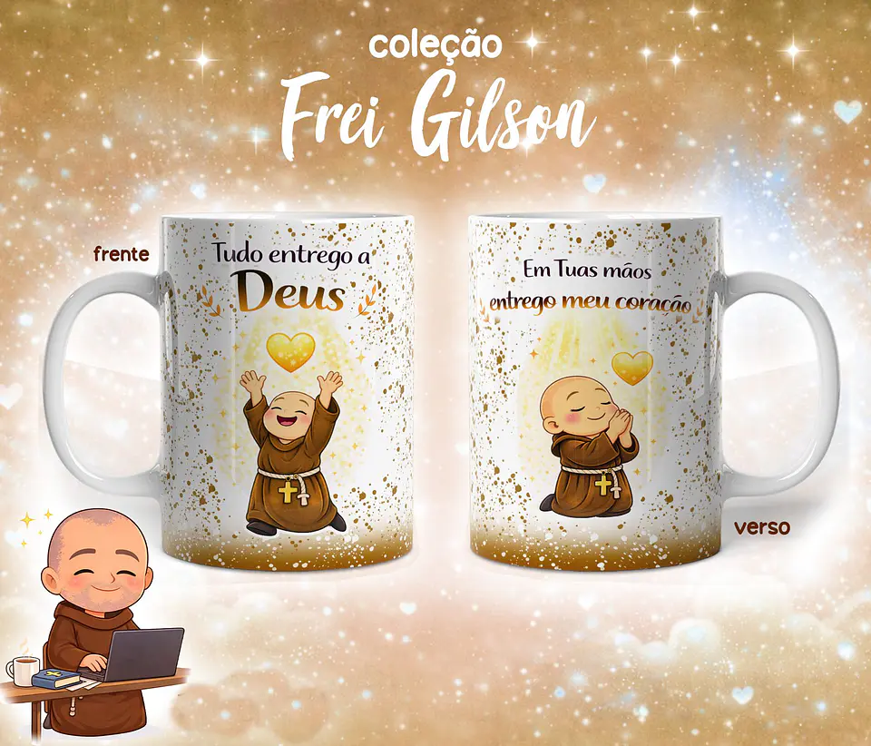 10 Artes para Caneca Frei Gilson Arquivo em Jpg 6