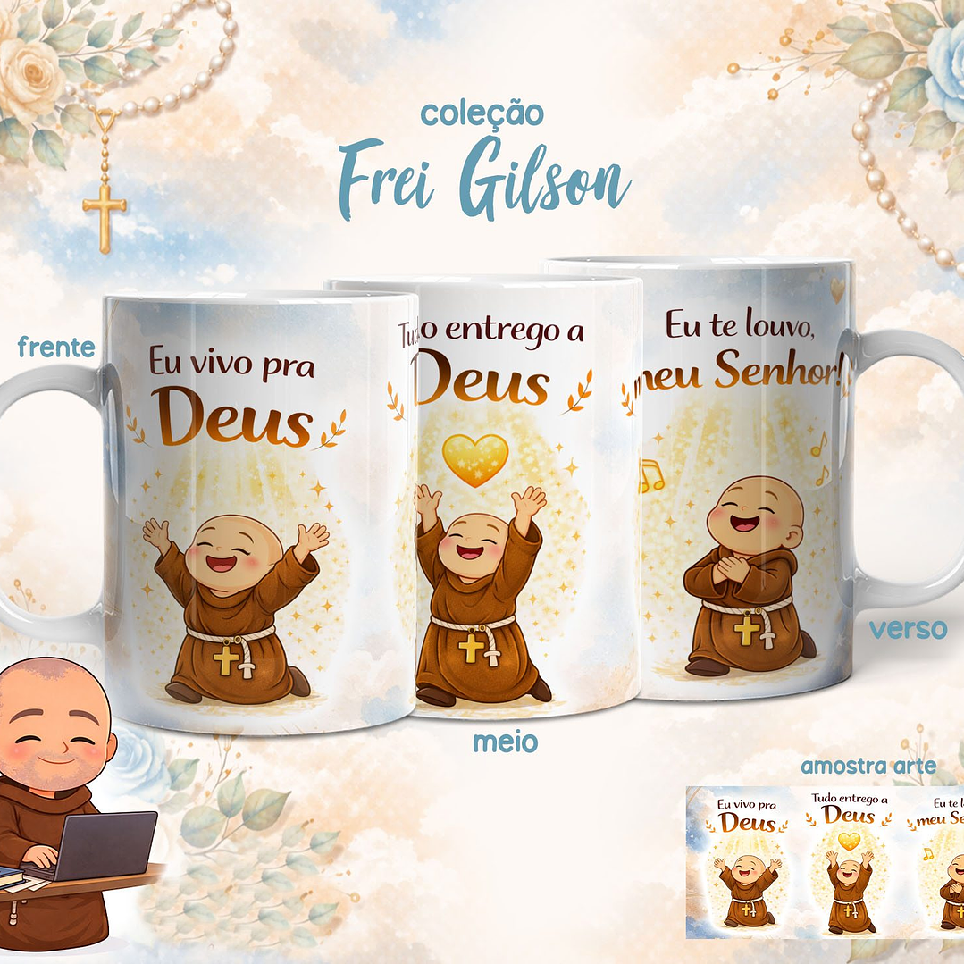 10 Artes para Caneca Frei Gilson Arquivo em Jpg 10