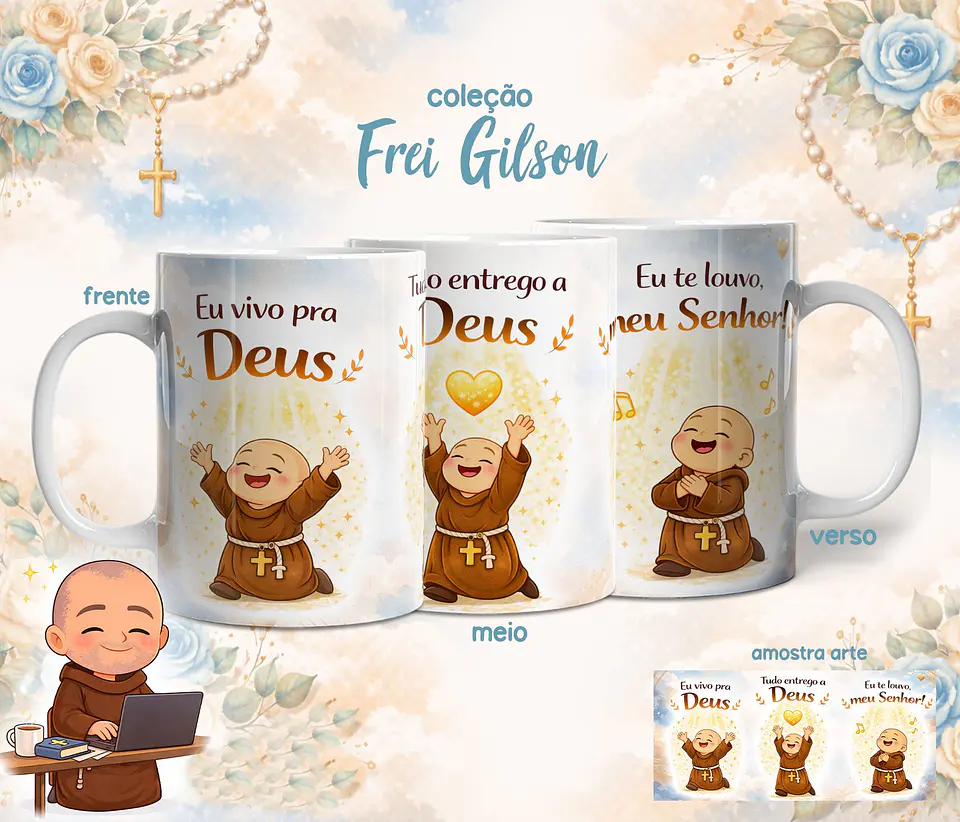 10 Artes para Caneca Frei Gilson Arquivo em Jpg 10