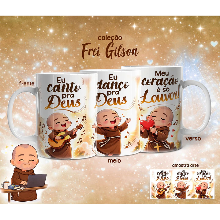 10 Artes para Caneca Frei Gilson Arquivo em Jpg 11