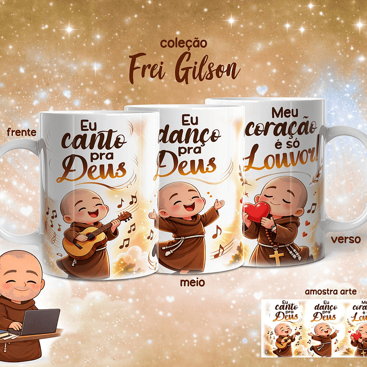 10 Artes para Caneca Frei Gilson Arquivo em Jpg 11