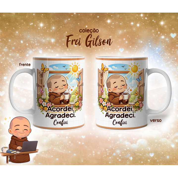 10 Artes para Caneca Frei Gilson Arquivo em Jpg 12