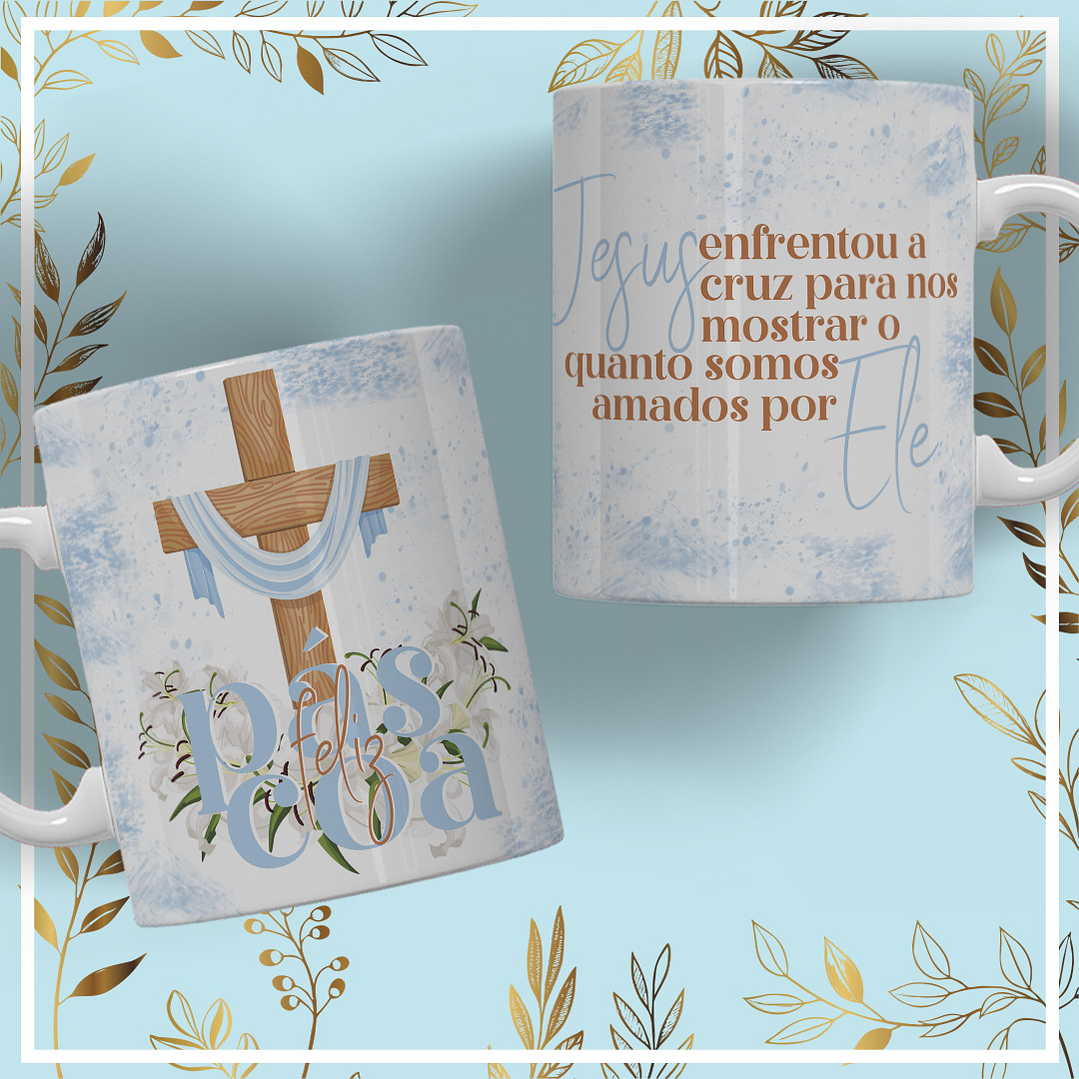 11 Artes para Caneca Páscoa Arquivo Editável 5