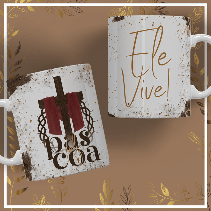 11 Artes para Caneca Páscoa Arquivo Editável 10