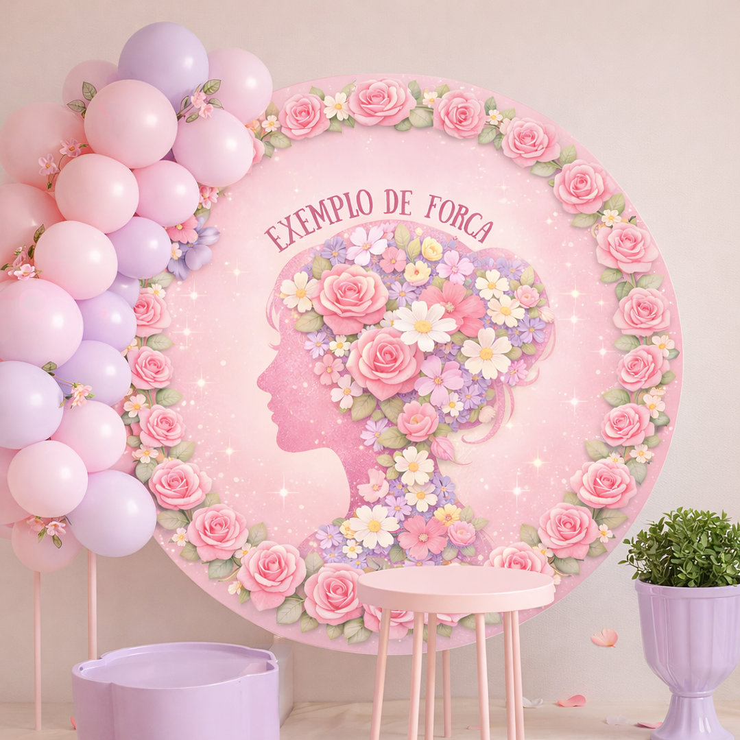 12 Artes para Painéis Redondo Dia das Mulheres Arquivo em Png 4