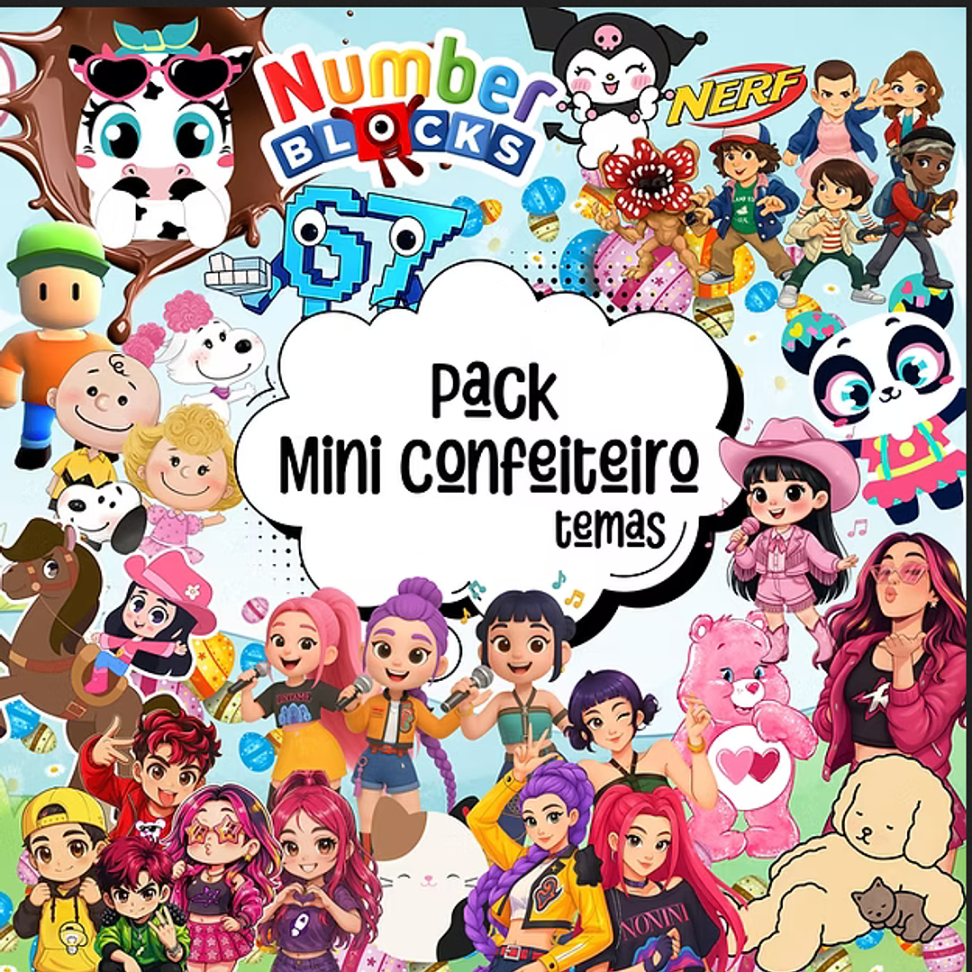 37 Moldes Mini Confeiteiro Páscoa Personagens Arquivo Pdf  1