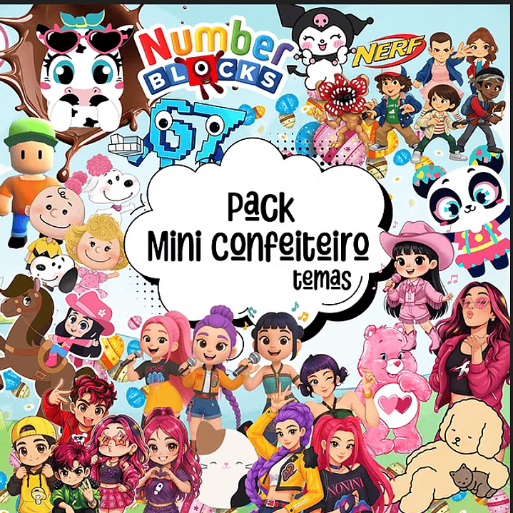 37 Moldes Mini Confeiteiro Páscoa Personagens Arquivo Pdf  1