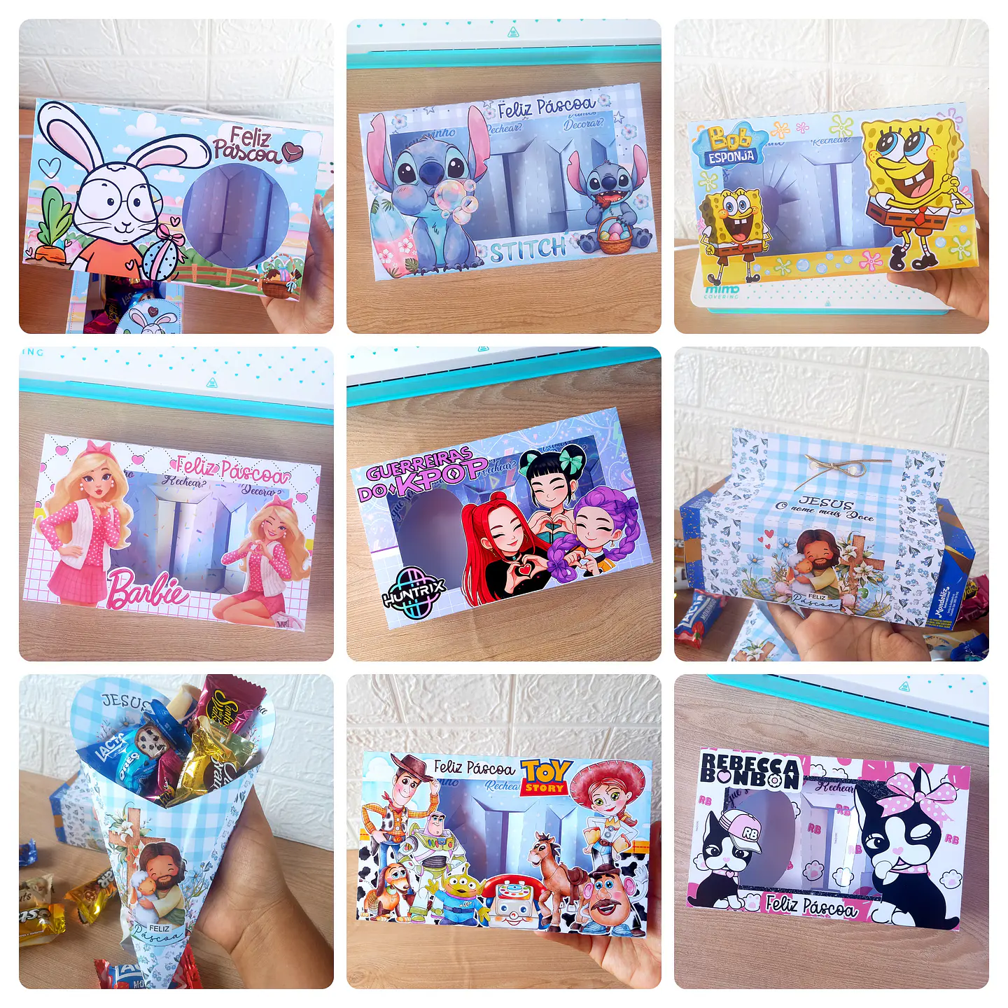 37 Moldes Mini Confeiteiro Páscoa Personagens Arquivo Pdf  3