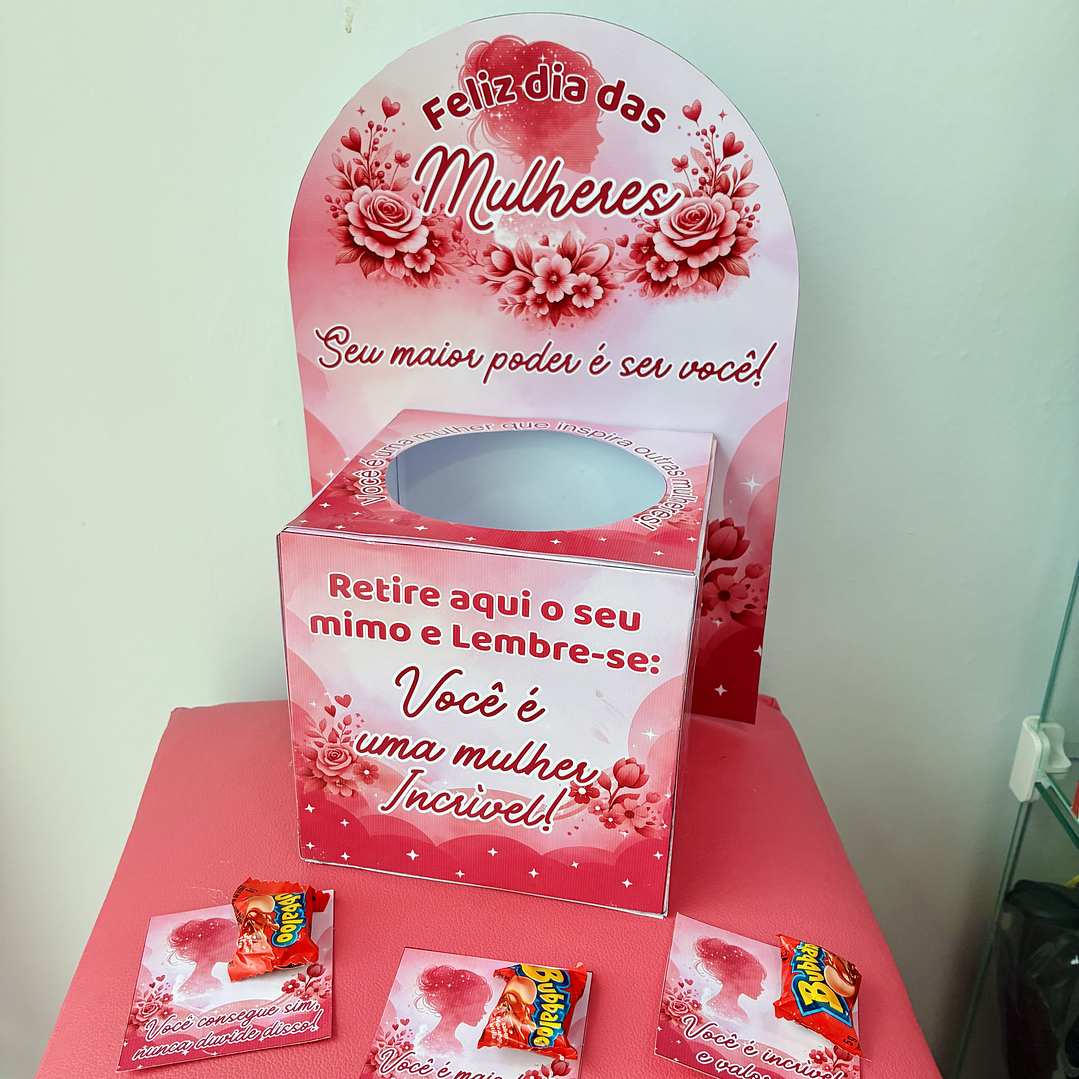 Arquivo Caixa com Mensagens para Clientes Dia das Mulheres Arquivo Editável  3