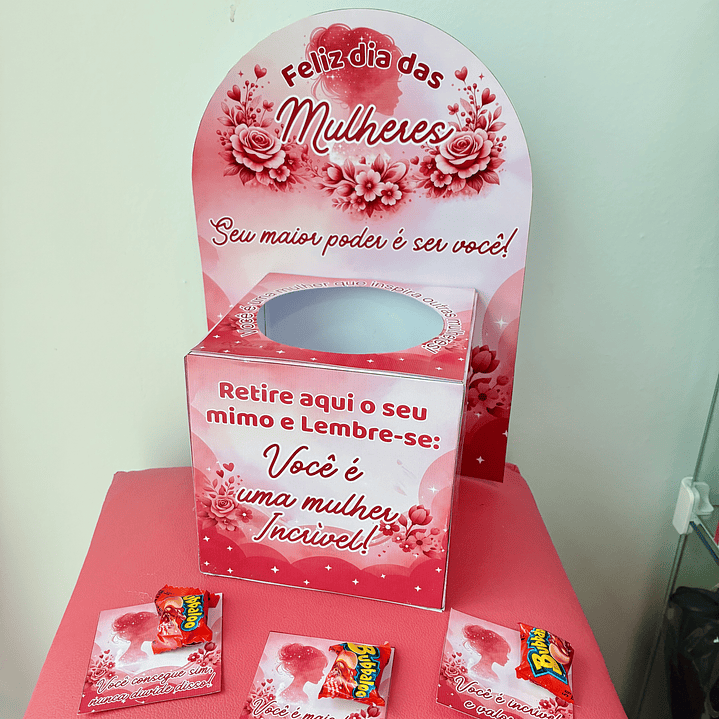 Arquivo Caixa com Mensagens para Clientes Dia das Mulheres Arquivo Editável  3