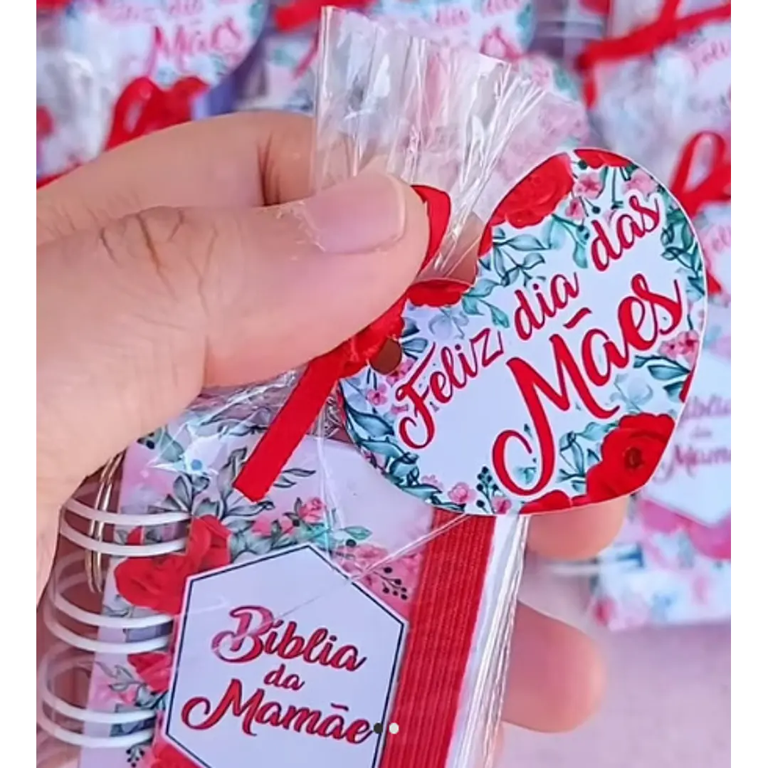Arquivo Mini Biblía Chaveiro e Tag Dia das Mães Arquivo em Pdf 2