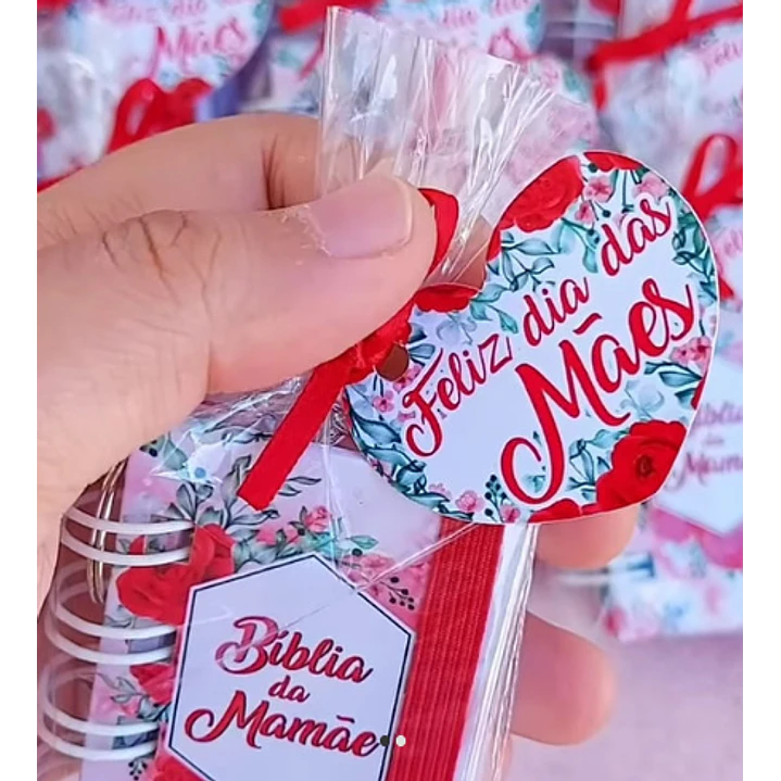 Arquivo Mini Biblía Chaveiro e Tag Dia das Mães Arquivo em Pdf 2