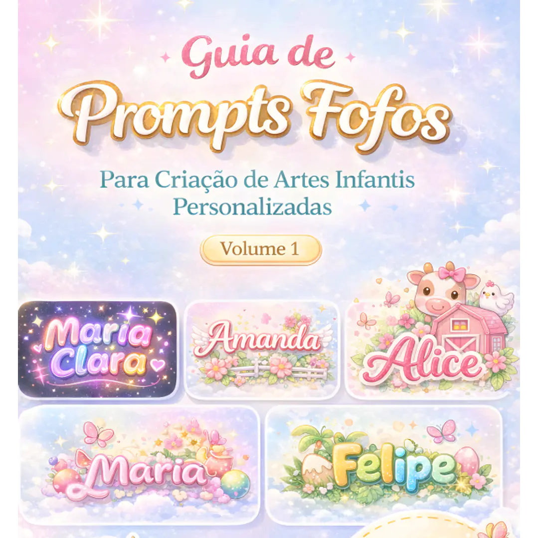 Arquivo Digital Guia de Prompts Fofos Logo Aniversário para você arrazar na suas artes Sublimação Baixar Grátis  1