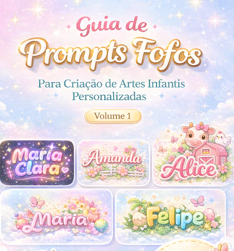 Arquivo Digital Guia de Prompts Fofos Logo Aniversário para você arrazar na suas artes Sublimação Baixar Grátis 