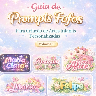 Arquivo Digital Guia de Prompts Fofos Logo Aniversário para você arrazar na suas artes Sublimação Baixar Grátis 