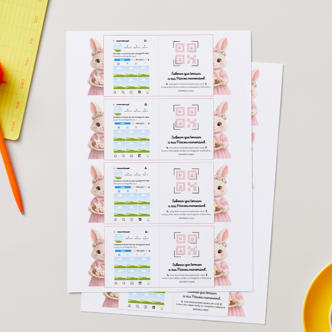 7 Modelos Arquivo Retrovisor Páscoa Divulgação Editável em Canva  5