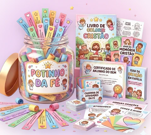 Arquivos prontos Kit Cristão Infantil Completo – Atividades, Orações e Rotina com Deus em Pdf 