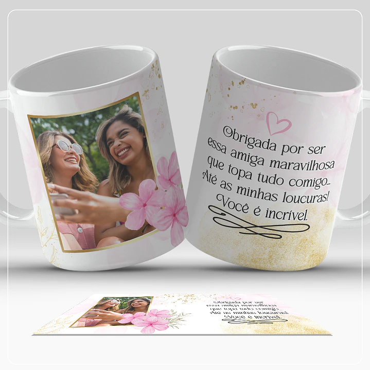 6 Artes para Caneca Amizade Frases Fotos Arquivo em Jpg  2