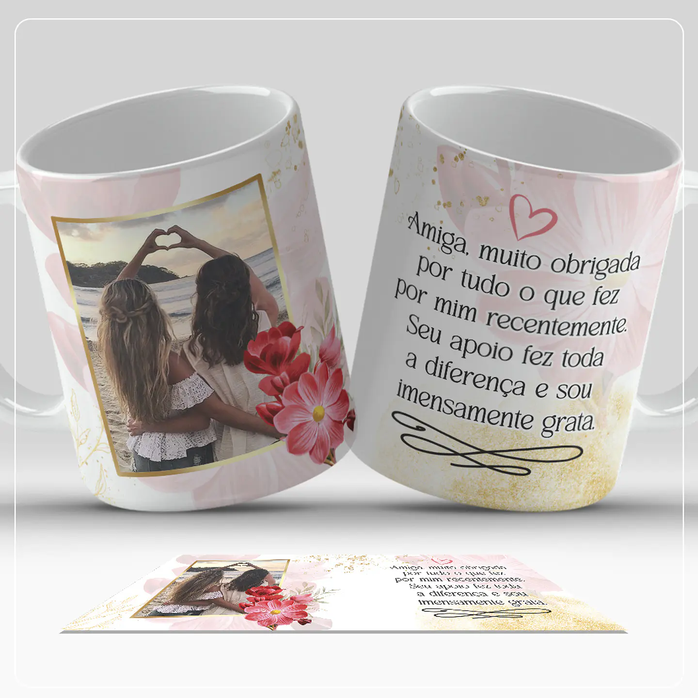 6 Artes para Caneca Amizade Frases Fotos Arquivo em Jpg  6