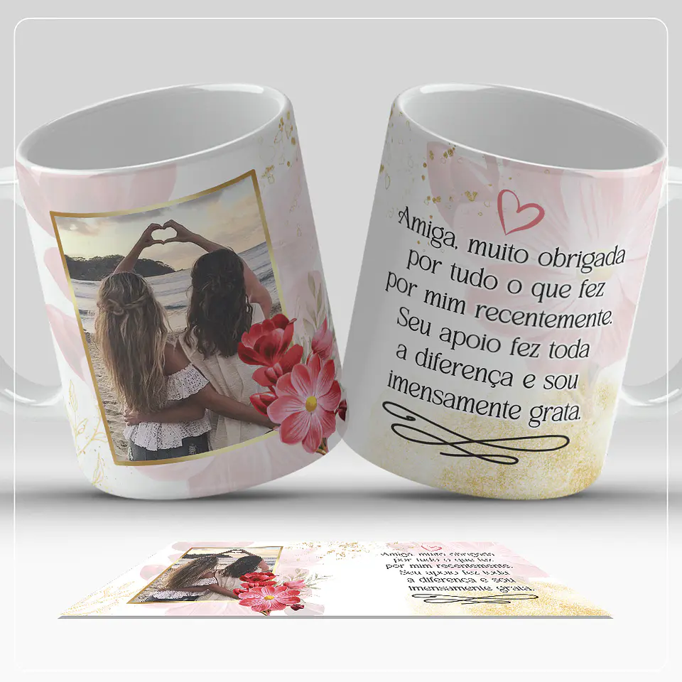 6 Artes para Caneca Amizade Frases Fotos Arquivo em Jpg  6
