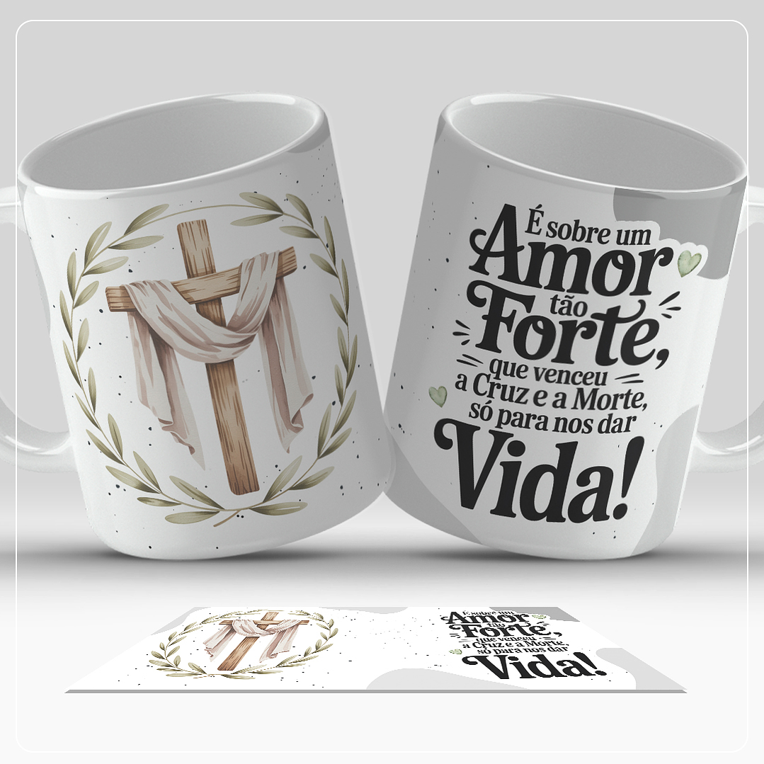 12 Artes para Caneca Páscoa Cristã Arquivo em Jpg  2