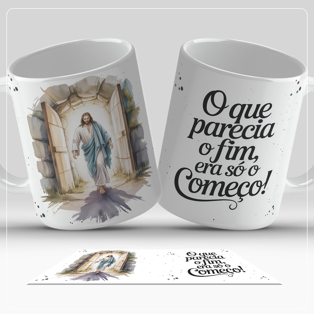 12 Artes para Caneca Páscoa Cristã Arquivo em Jpg  12