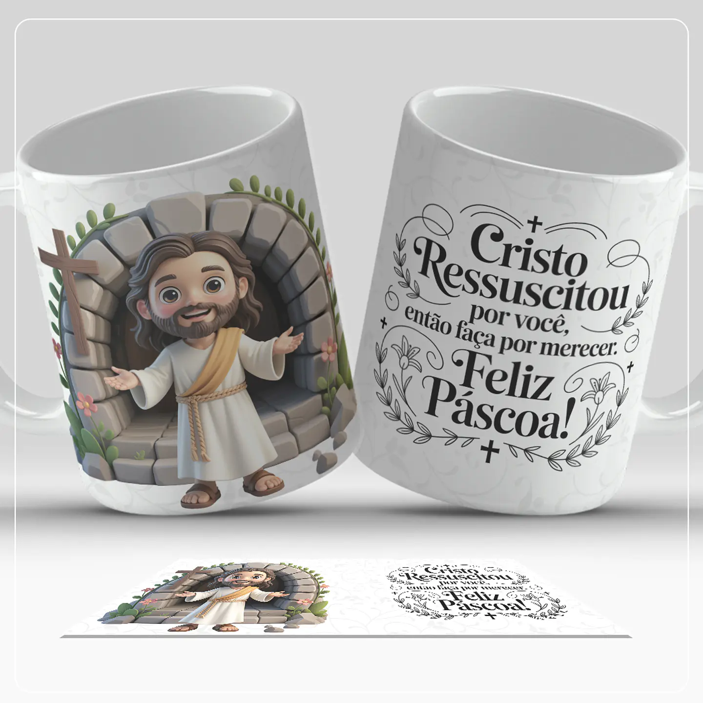 12 Artes para Caneca Páscoa Cristã Arquivo em Jpg  13