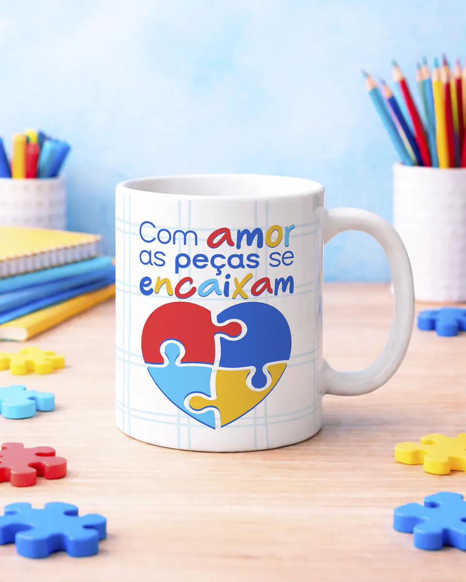 20 Artes para Caneca Autismo Arquivo Editável 1