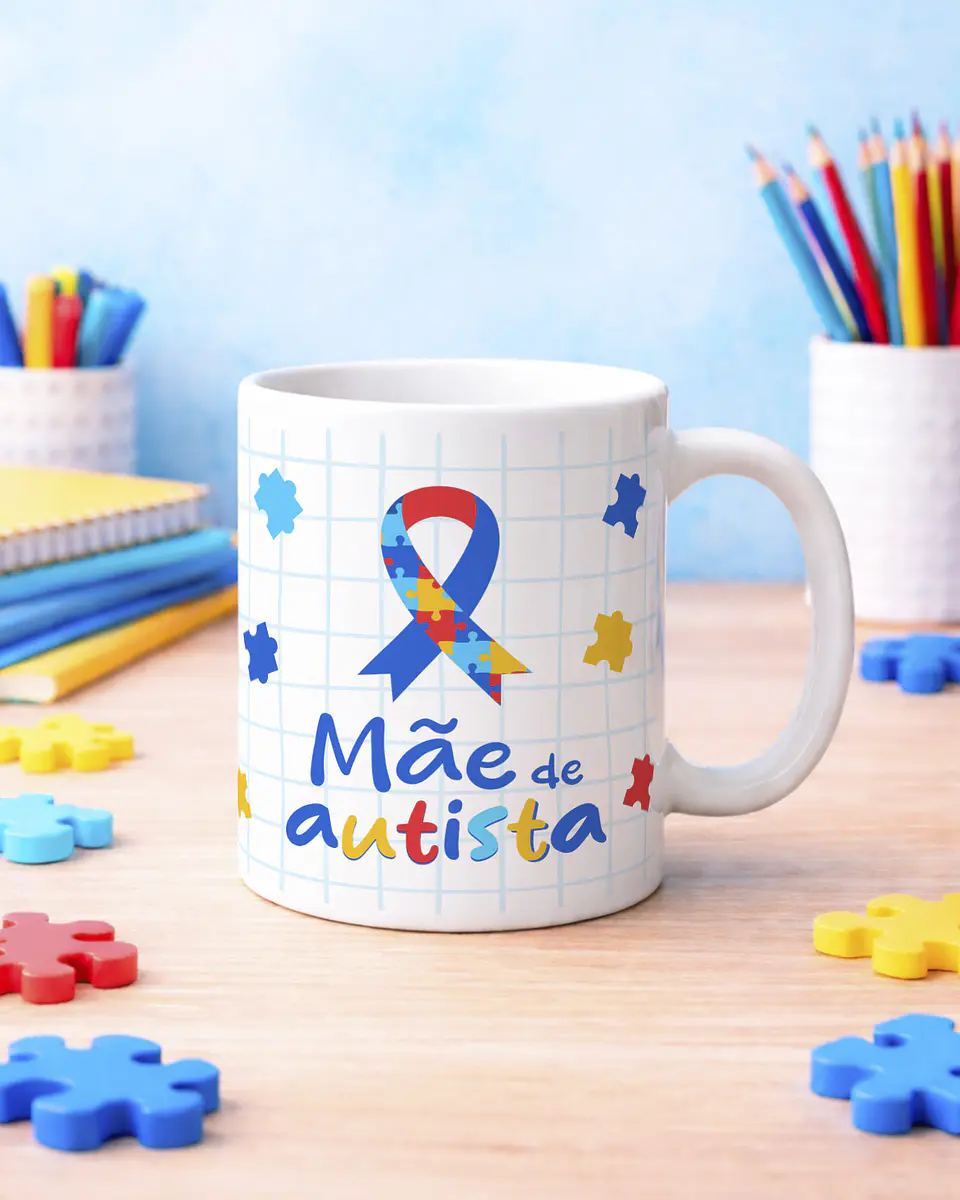 20 Artes para Caneca Autismo Arquivo Editável 2