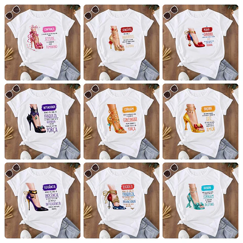 20 Artes para Caneca e Camisa Salto Alto Frases Motivacionais Princesas Arquivos Editáveis 