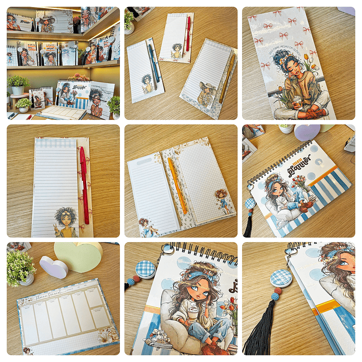 Arquivo encadernação Mulher Planner e Bloquinho Arquivo em Pdf 6