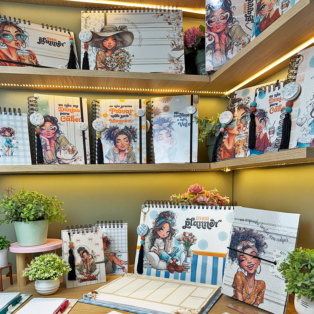 Arquivo encadernação Mulher Planner e Bloquinho Arquivo em Pdf 1