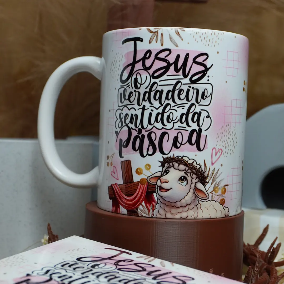 19 Artes para Caneca Páscoa Cristã Arquivo em Png 6
