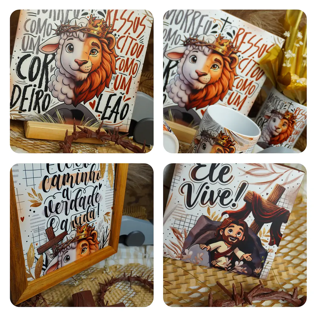 19 Artes para Caneca Páscoa Cristã Arquivo em Png 7