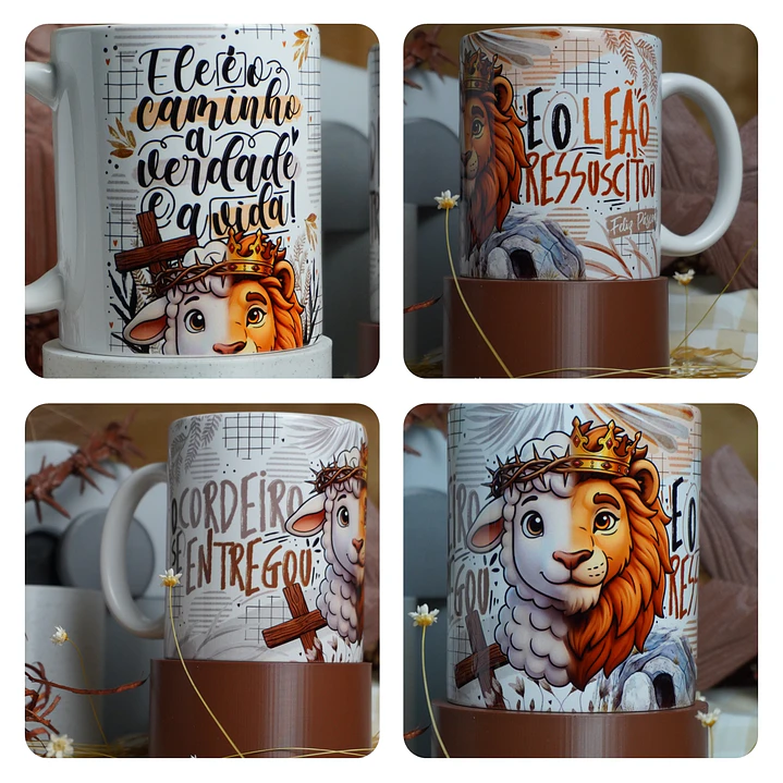 19 Artes para Caneca Páscoa Cristã Arquivo em Png 9