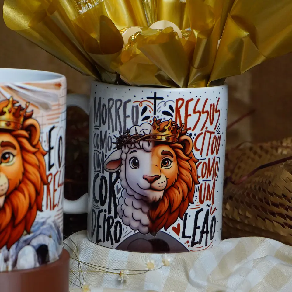 19 Artes para Caneca Páscoa Cristã Arquivo em Png 10