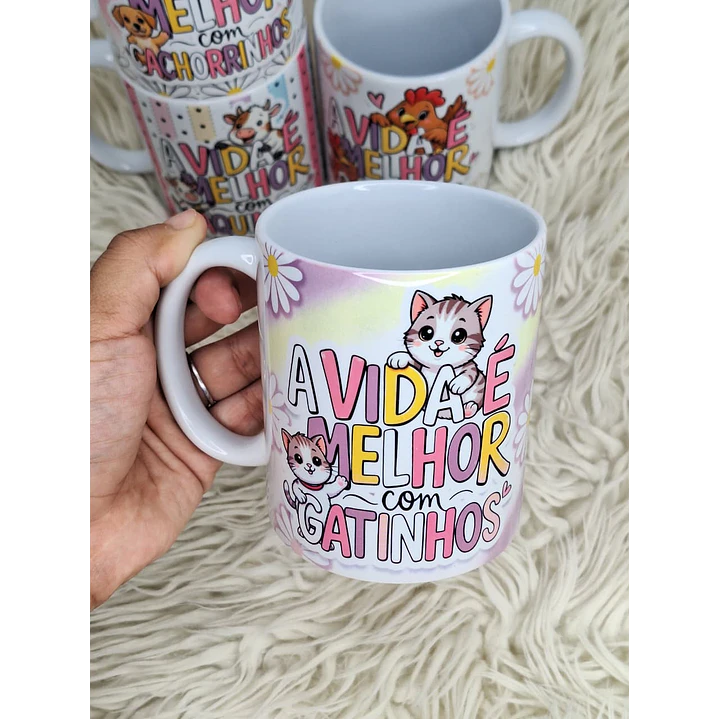 4 Artes para Caneca Animais Frases Fofinhas em png  3