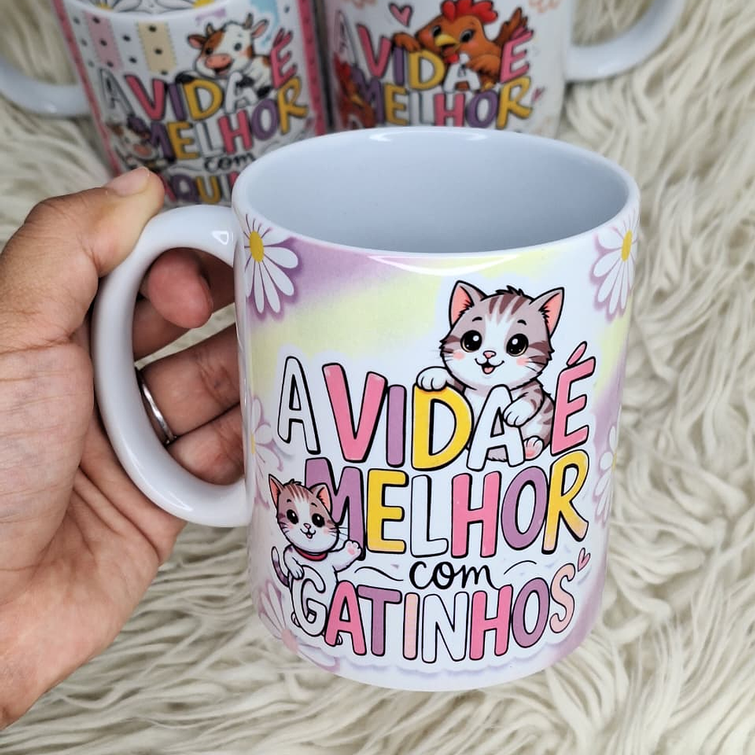 4 Artes para Caneca Animais Frases Fofinhas em png  3