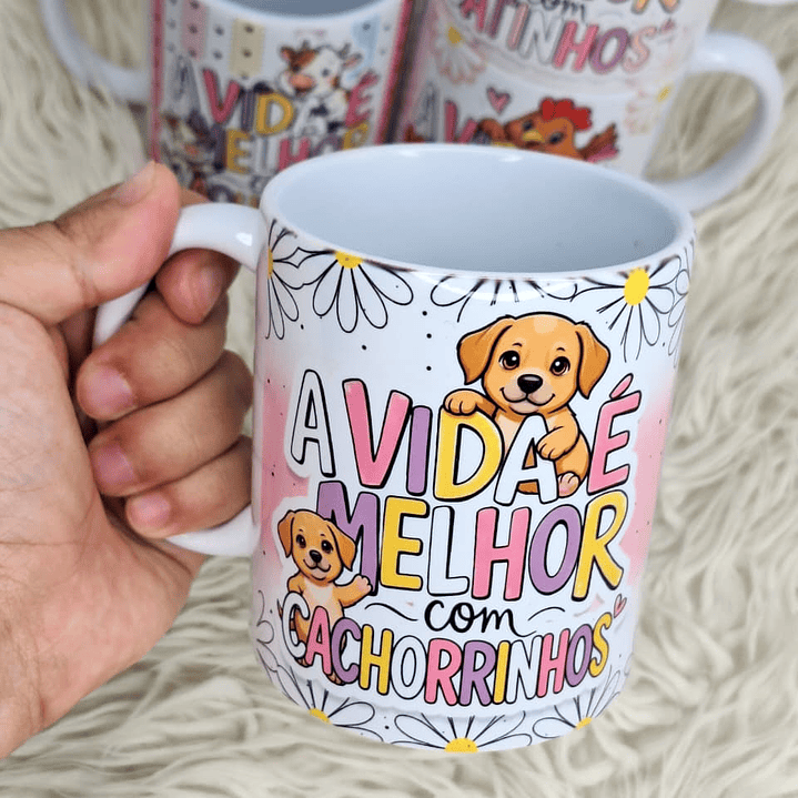 4 Artes para Caneca Animais Frases Fofinhas em png  5