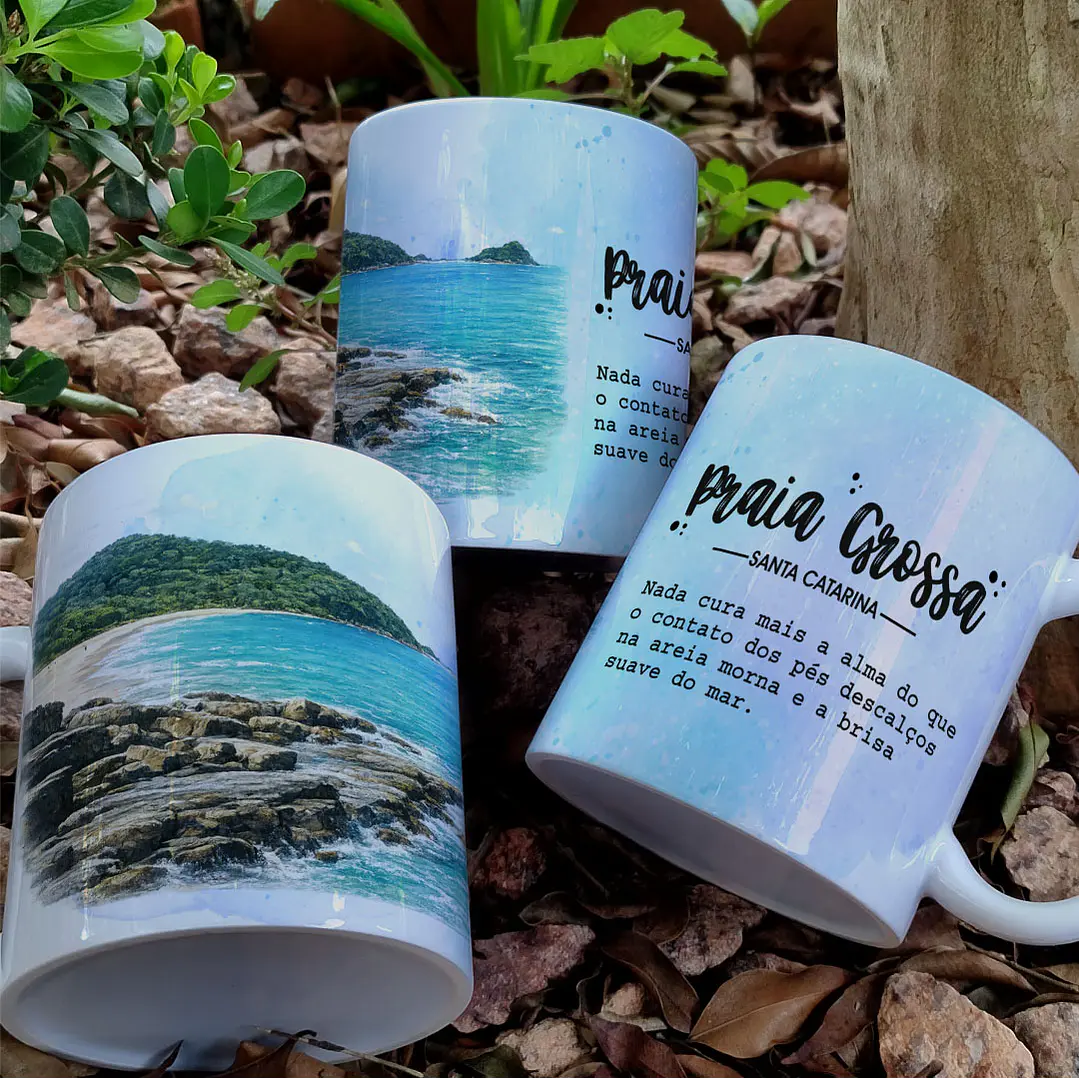 5 Artes para Caneca Praia Santa Catarina Arquivo em Png 5