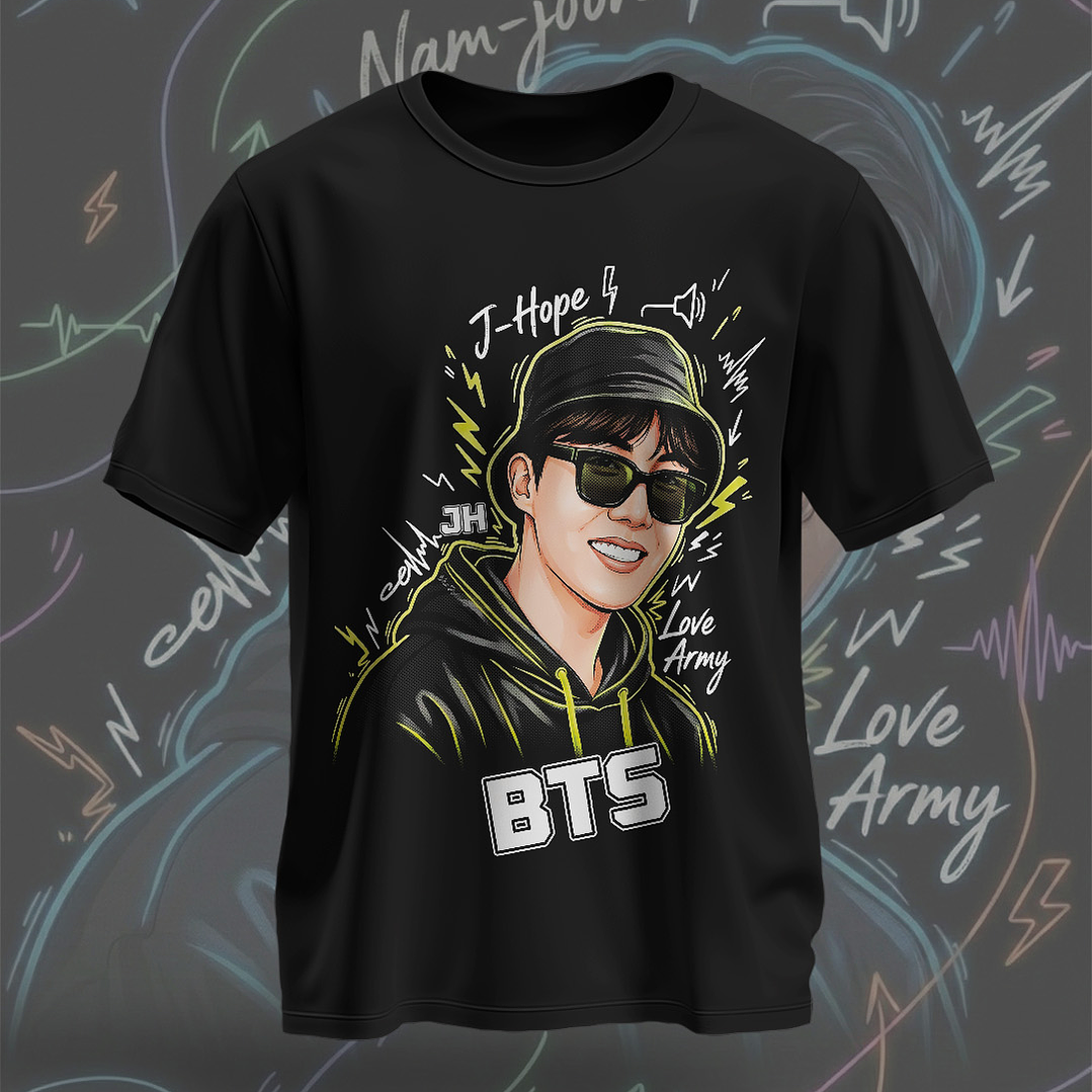 7 Artes para Camisa BTS Arquivo em Png  2