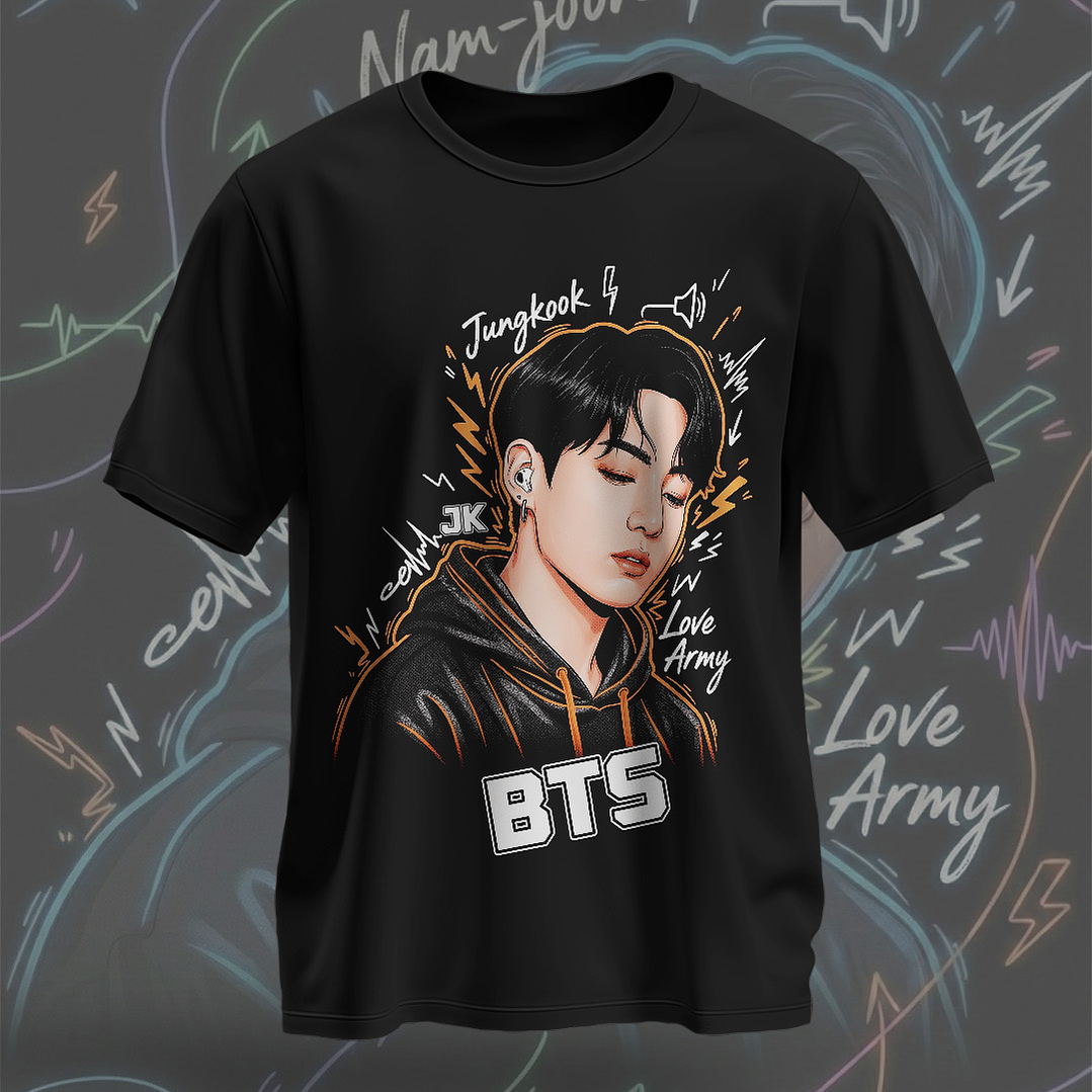 7 Artes para Camisa BTS Arquivo em Png  3